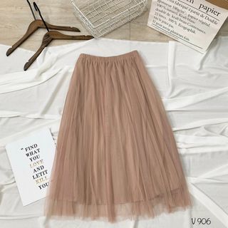 Chân váy voan lưới