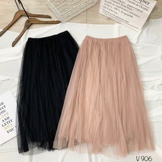 Chân váy voan lưới