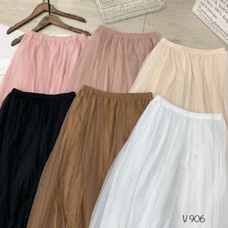 Chân váy voan lưới