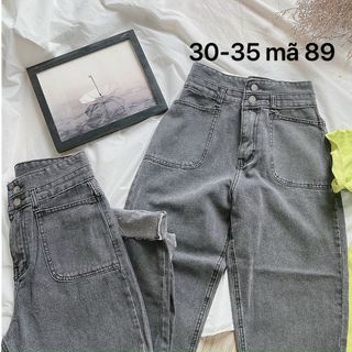 Quần baggy jean nữ lưng cao hai túi size đại Ms89 kho chuyên sỉ jean 2Kjean