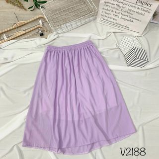 Chân váy xoè Chân váy voan lụa trơn màu