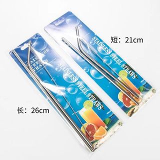 Bộ cặp ống hút inox kèm cọ rửa
