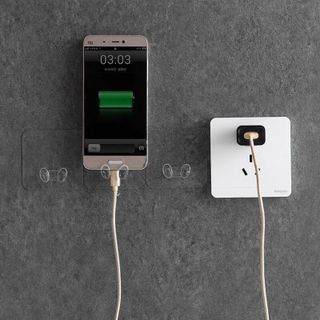 Móc dán tường treo phích cắm trong suốt
