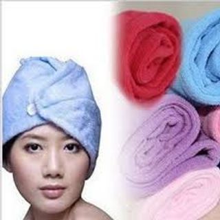 KHĂN Ủ TÓC CÓ NÚT CÀI