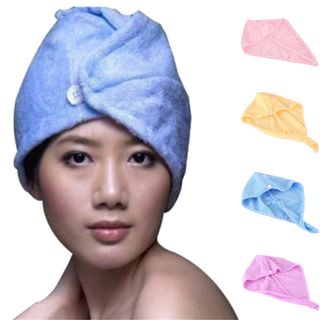 KHĂN Ủ TÓC CÓ NÚT CÀI