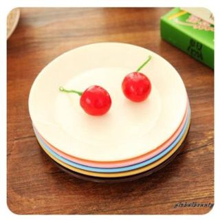 Bộ năm đĩa nhựa đựng thức ăn 13cm nhiều màu sắc