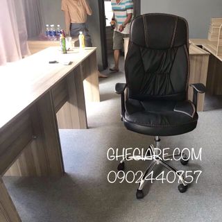 Ghế Giám Đốc Màu Da Đen Tay T Ngã Lưng