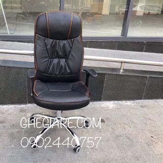 Ghế Giám Đốc Màu Da Đen Tay T Ngã Lưng