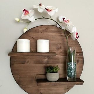 Kệ tròn d38cm kệ trang trí 2 tầng