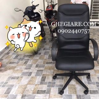 Ghế Giám Đốc Màu Da Đen Chân Nhựa