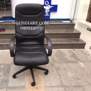Ghế Giám Đốc Màu Da Đen Chân Nhựa