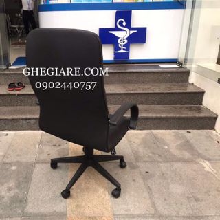 Ghế Giám Đốc Màu Da Đen Chân Nhựa