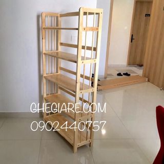 Kệ Sách Gỗ Trang Trí 5 Tầng 80CM