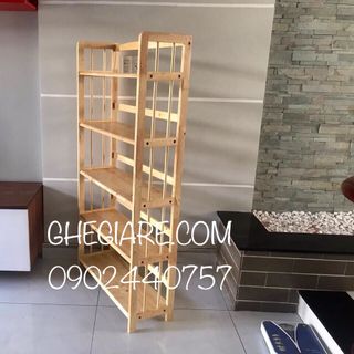 Kệ Sách Gỗ Trang Trí 5 Tầng 80CM