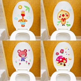 Decal dán nắp bồn cầu xinh xắn