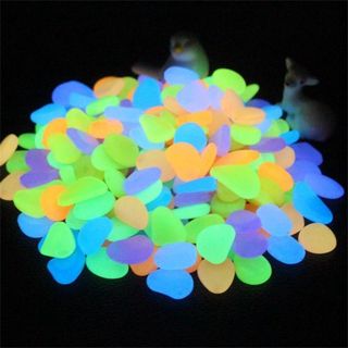 Bịch 100 viên đá cuội phát sáng trang trí bể cá