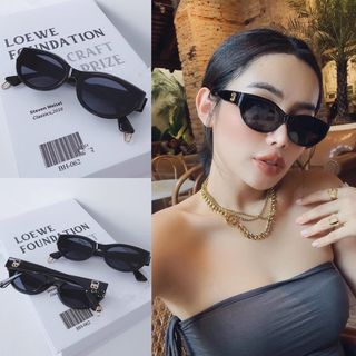 Kính mắt thời trang vòng khuyên mắt mèo đẹp