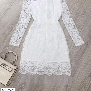 Đầm ren đính nơ