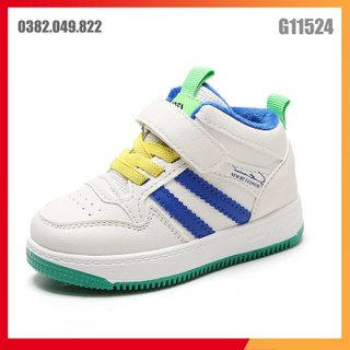 Giày Thể Thao Cho Trẻ Nhỏ Lót Nhung Ấm Áp Quai Dán Bề Mặt Da Sạch Sẽ Size 26-32 (Phom Nhỏ) - G11524