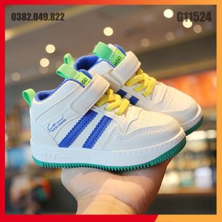 Giày Thể Thao Cho Trẻ Nhỏ Lót Nhung Ấm Áp Quai Dán Bề Mặt Da Sạch Sẽ Size 26-32 (Phom Nhỏ) - G11524