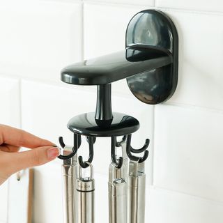 Giá móc treo muỗng dao đa năng xoay 360 độ dán tường 8 chấu