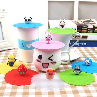 Nắp đậy ly cốc bằng silicon chống bụi dễ thương