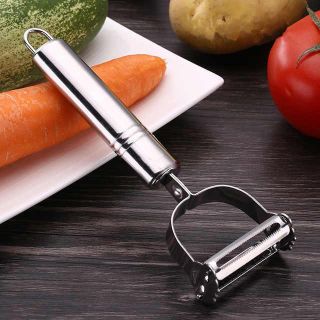 Dụng cụ bào gọt rau củ cầm tay bằng inox 2 đầu tiện lợi