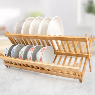 Kệ tre đựng chén bát 46.6x22x21cm