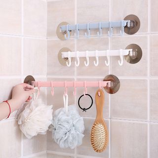Thanh treo 6 móc dán tường không cần khoan đục