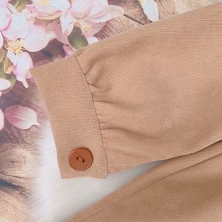Váy trẻ em dạ nhung nâu bèo cổ cho bé