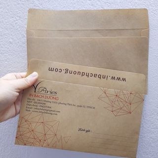 Nhận in bao thư giấy kraft In Bạch Dương