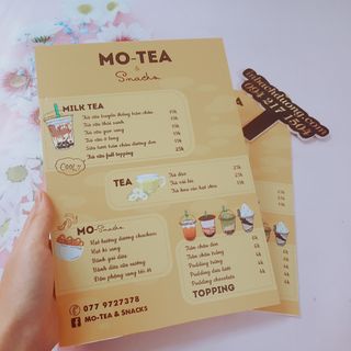 Nhận in menu bìa dày In Bạch Dương
