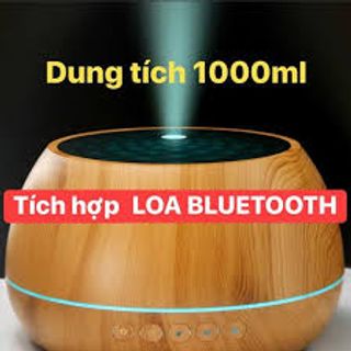 MÁY KHUYẾCH TÁN TINH DẦU TÍCH HỢP LOA BLUETOOTH 1000ml Siêu Âm CAO CẤP ĐÈN LED 7 MÀUN giá sỉ