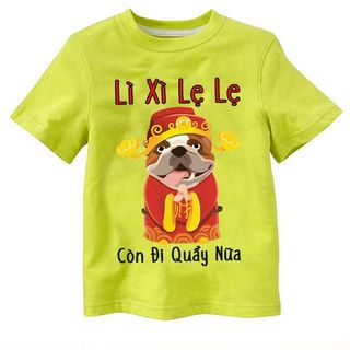 Áo thun trẻ em lì xì lẹ lẹ siêu cute tết 2021