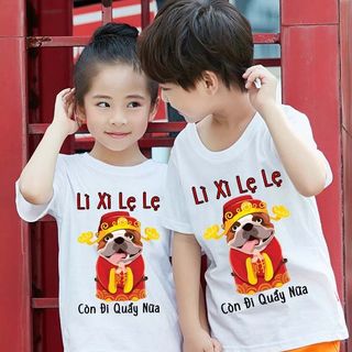 Áo thun trẻ em lì xì lẹ lẹ siêu cute tết 2021