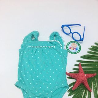 Bộ áo liền quần thời trang cho bé 2 dây tay phối bèo BS006