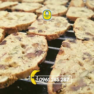 Bánh Biscotti Chuối King Kong Banana [Túi 150g] thơm ngon tự nhiên, 100% từ chuối tươi VietGap