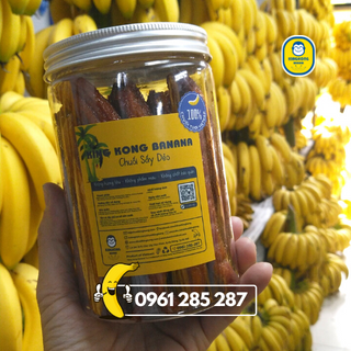 Chuối sấy dẻo King Kong Banana [HỘP 500G ĐẶC BIỆT] thơm ngon tự nhiên, 100% từ chuối tươi VietGap