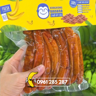 Chuối sấy dẻo King Kong Banana [TÚI 250G] thơm ngon tự nhiên, 100% từ chuối tươi VietGap