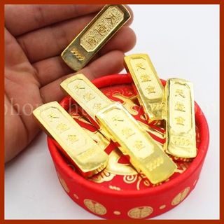 Thỏi vàng cây HỘP 5 thanh dày chiêu lộc 5.7cm vàng 999