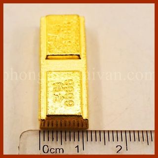 Thỏi vàng cây HỘP 5 thanh dày chiêu lộc 5.7cm vàng 999
