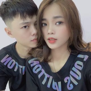 Áo thun nam nữ in chữ phát sáng 7 màu vòng cổ siêu hot