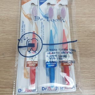 Hàng mẫu - Combo 3 cái Bàn chải đánh răng người lớn Dr Tooth 2C3 Hàn Quốc