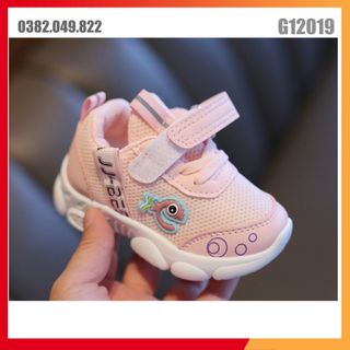 Giày Sneaker Trẻ Em Lưới Thoáng Khí Quai Dán Thao Tác Nhanh Đế Mềm Họa Tiết Đáng Yêu Ngộ Nghĩnh Size 28-31 - G12019