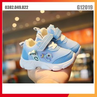 Giày Sneaker Trẻ Em Lưới Thoáng Khí Quai Dán Thao Tác Nhanh Đế Mềm Họa Tiết Đáng Yêu Ngộ Nghĩnh Size 28-31 - G12019