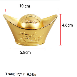 Thỏi vàng tài lộc Phượng Hoàng không đế(đặc 10cm)