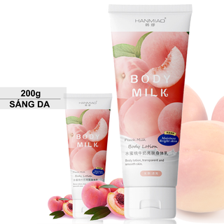 Sữa dưỡng thể làm sáng da sữa đào HANMIAO PEACH MILK 200g