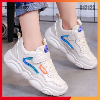 Giày Sneaker Học Sinh Bề Mặt Da Chống Bụi Bẩn Dáng Thể Thao Đế Chống Trơn Trượt Size 26-36 - G12123