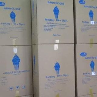 Bánh Ốc Quế Thùng 2000 Bánh: Bánh Dài + Mỏng