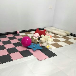 Thảm xốp pastel đơn màu Pastel : trắng, hồng, xanh nhạt, xanh đậm, cà phê
